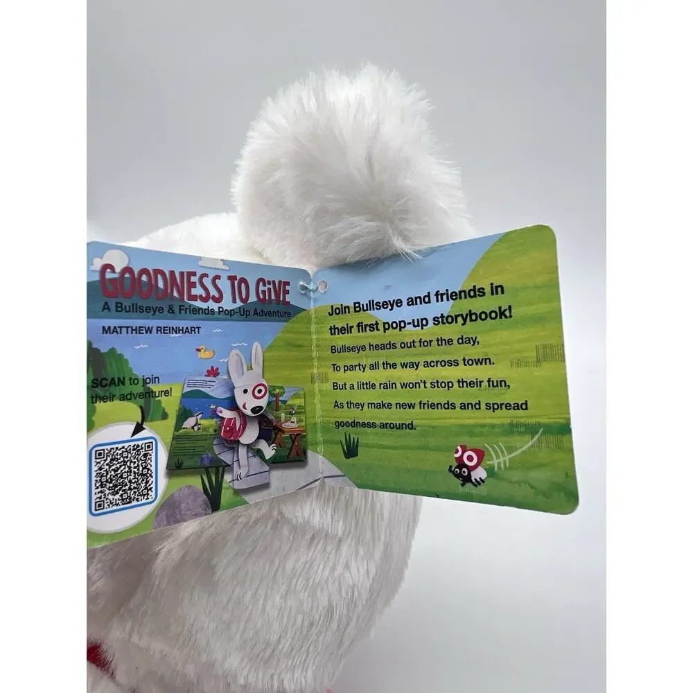 Target Bullseye Plush Stuffed Animal Dog w/ Ladybug & Backpack 16” 2023